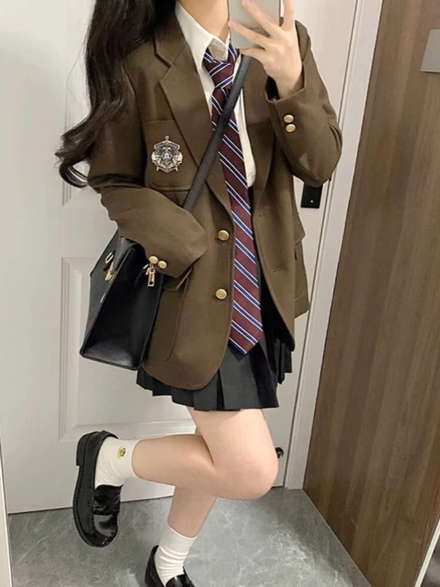 Japanese Tea - Conjunto de uniforme escolar feminino, cor