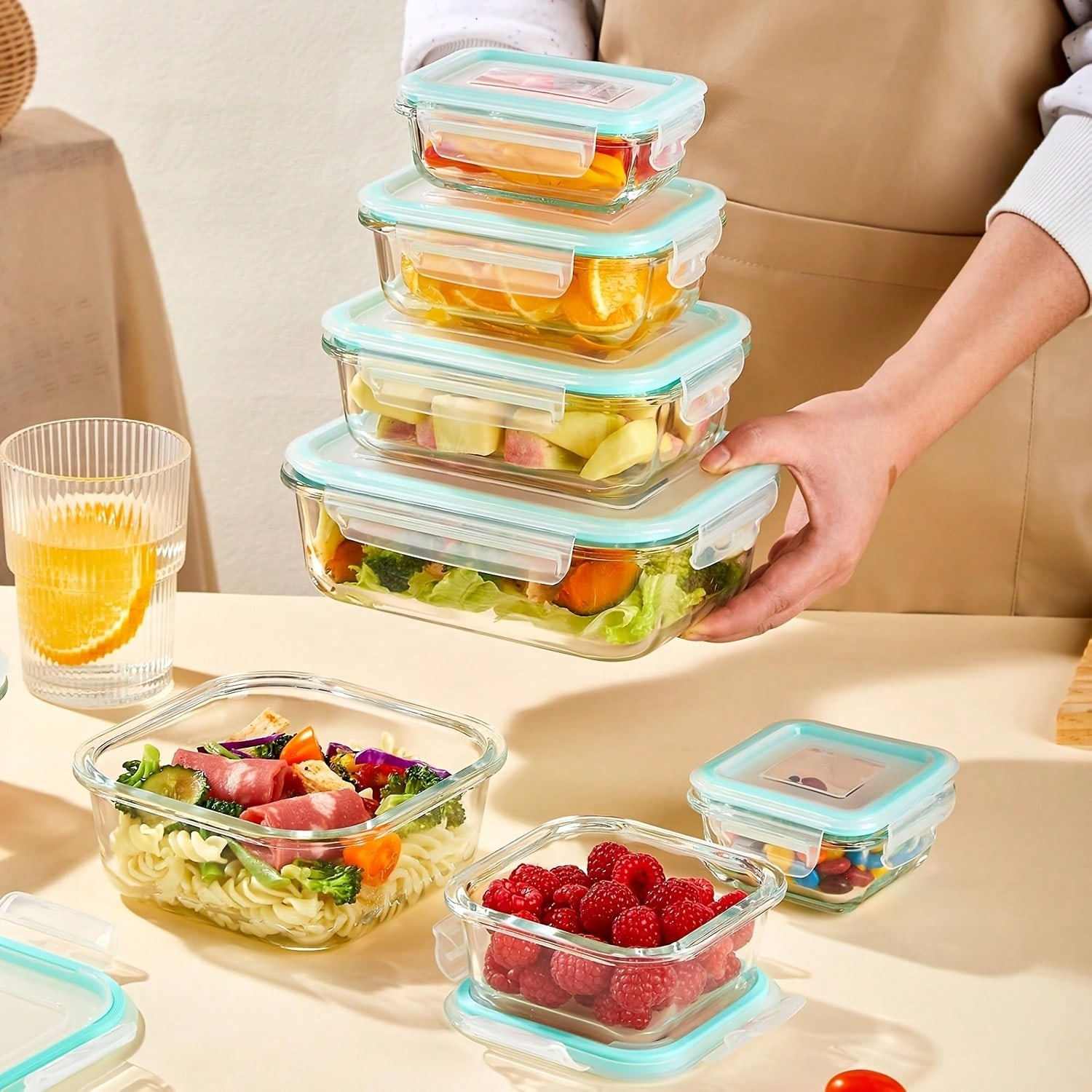 20 recipientes de vidro hermét - Bento Box avaliação e preço