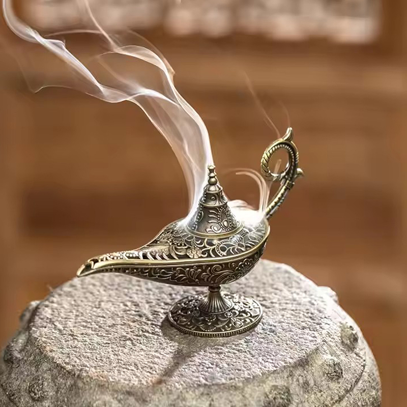Estilo antigo lâmpada de metal - Incense Holder avaliação e preço